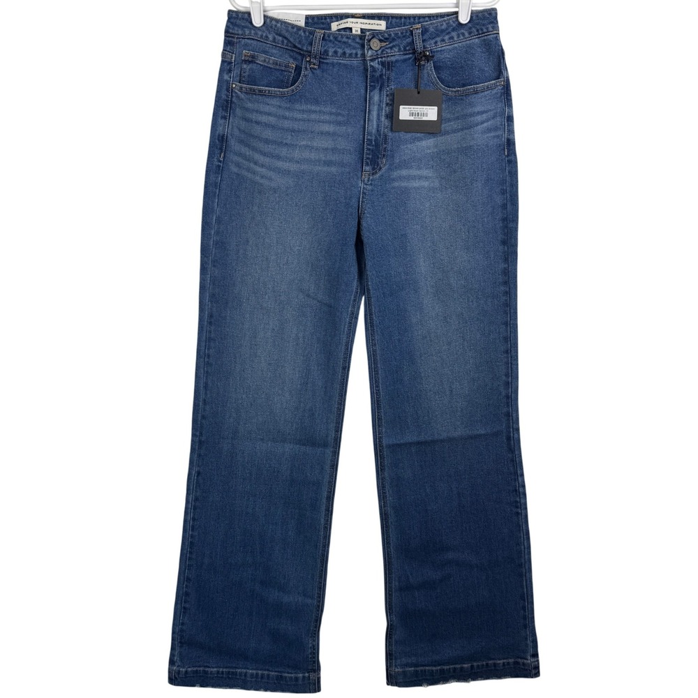 Define Your‎ Inspiration DYI Womens High Rise Wide Leg Jeans Light Wash Denim 31